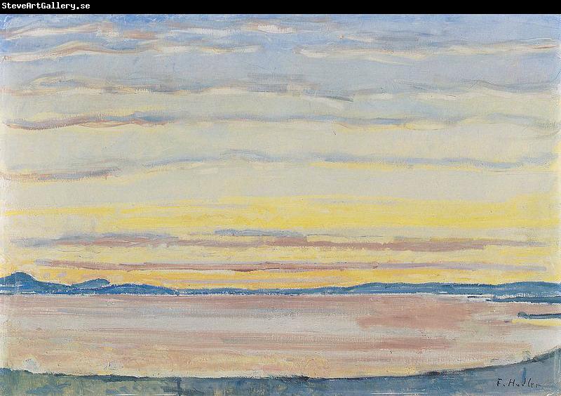 Ferdinand Hodler Sonnenuntergang am Genfersee